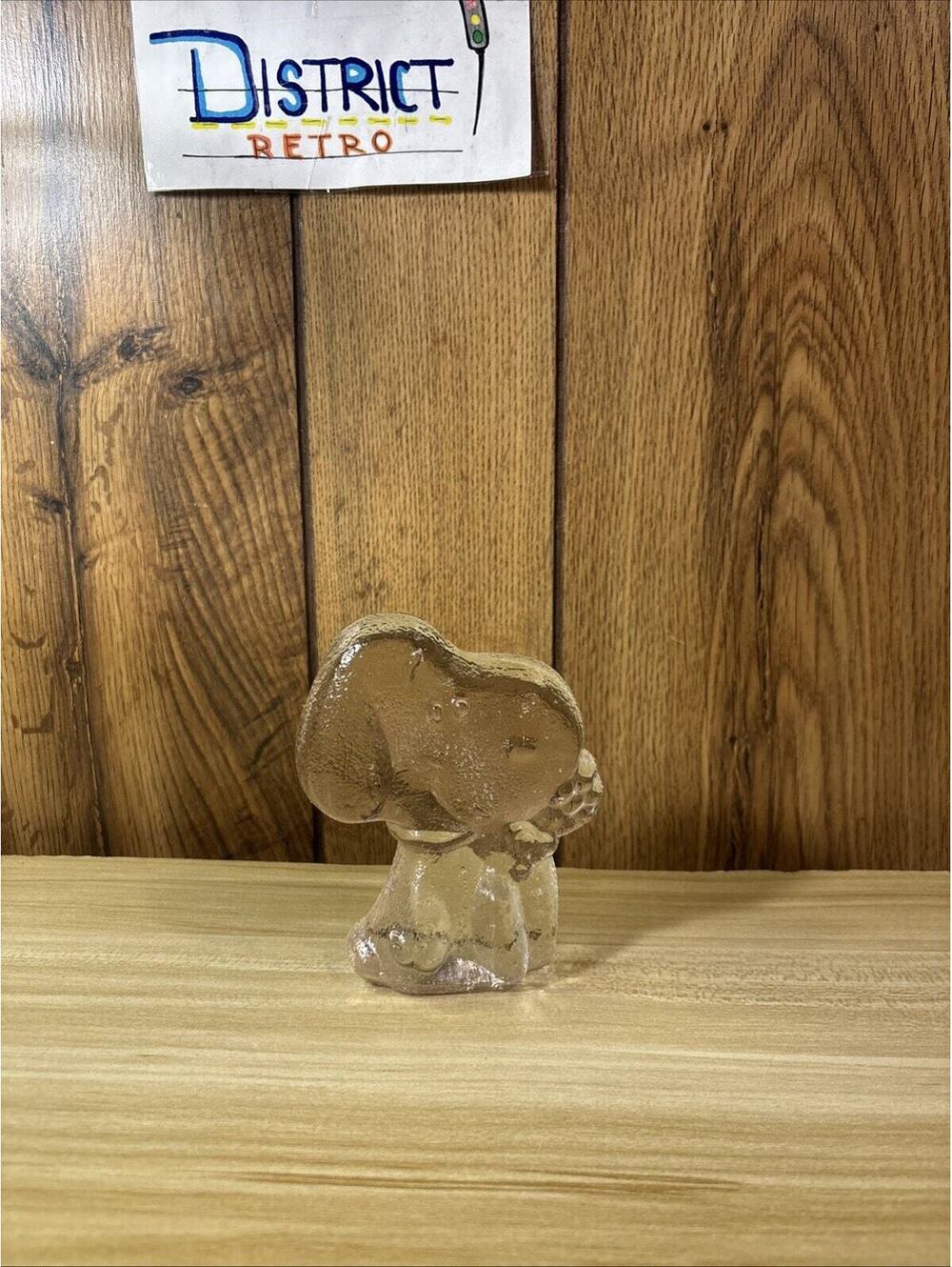 Vintage 1958-1966 Snoopy Glass Figurine Paperweight